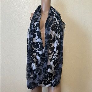 Target Black and Gray Floral Scarf